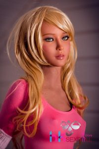 Blonde long hair waist strip sex doll black love doll in stock